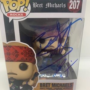 Bret Michaels autographed signed Funko Pop